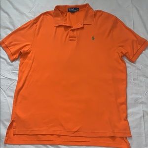 Orange Polo Ralph Lauren collared shirt